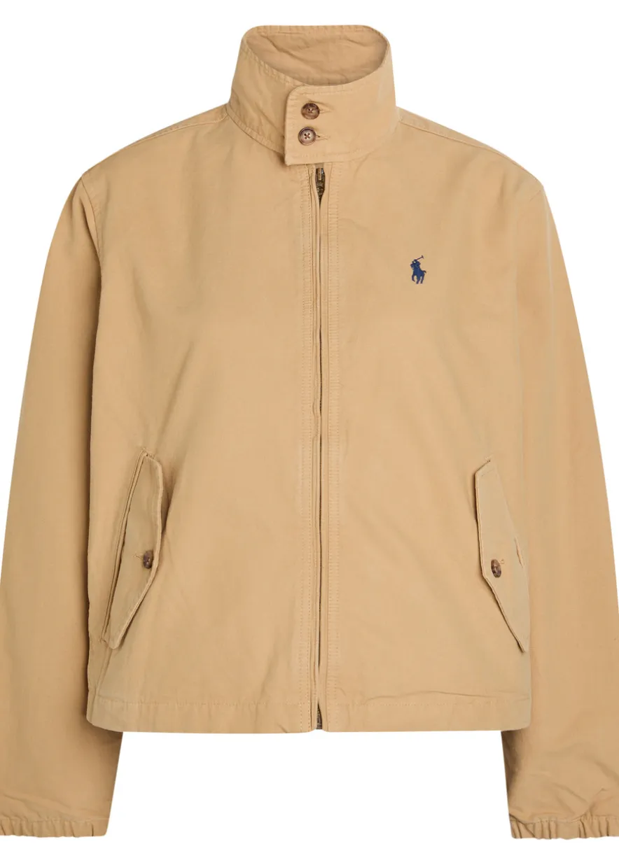 Funnel-neck canvas jacket
