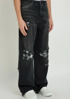 Funnel Repair distressed relaxed-leg jeans