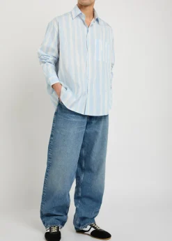 Fusion relaxed barrel-leg jeans