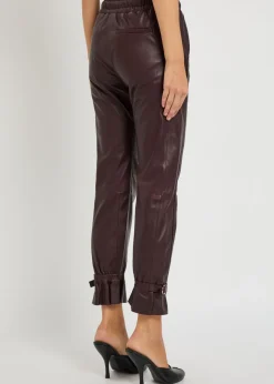 Gaby drawstring leather trousers
