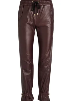 Gaby drawstring leather trousers