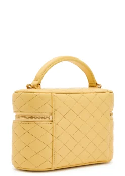 Gaby mini quilted leather top handle bag