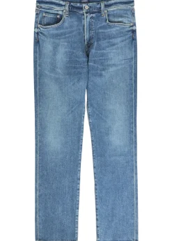 Gage straight-leg denim and cashmere-blend jeans
