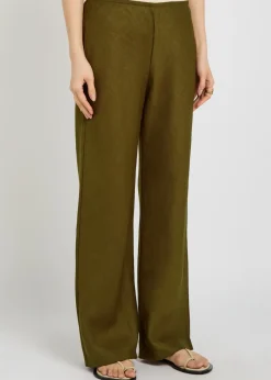 Gale straight-leg linen trousers