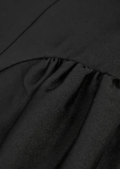Gathered taffeta top