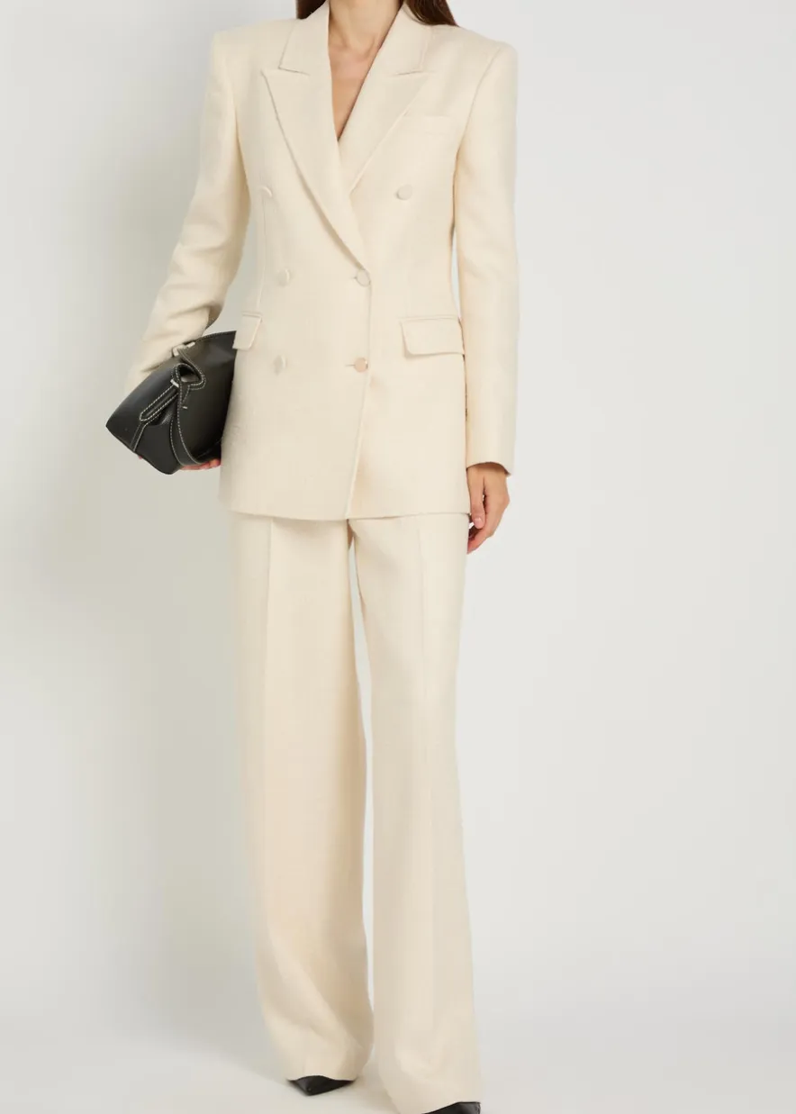 Gavin double-breasted silk and wool-blend blazer