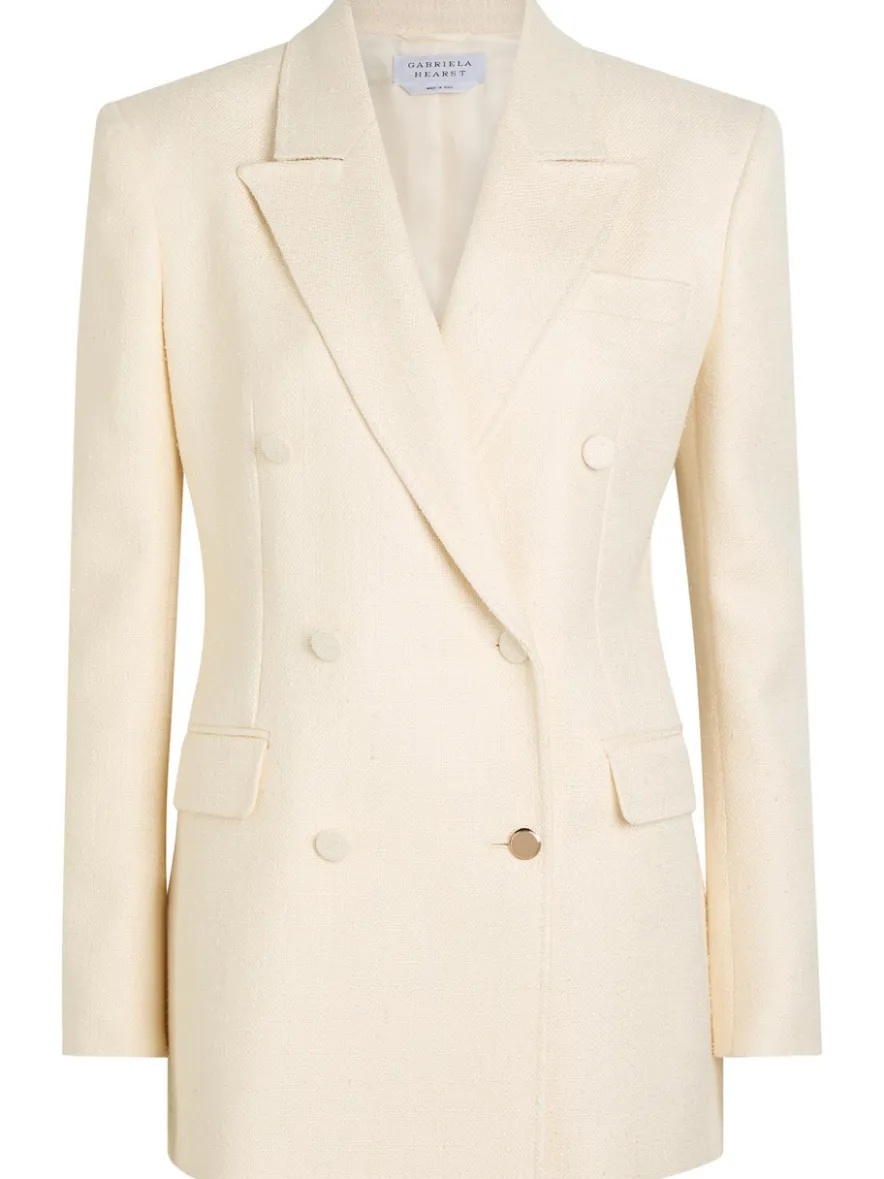Gavin double-breasted silk and wool-blend blazer