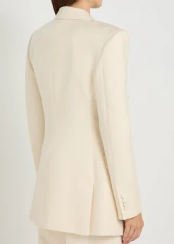 Gavin double-breasted silk and wool-blend blazer
