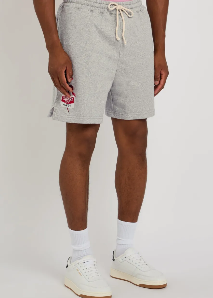 Gecko embroidered cotton-blend sweatshorts