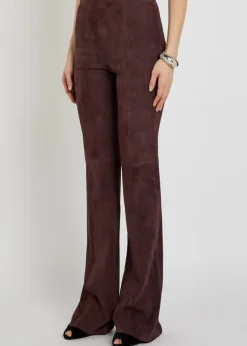 Gege flared-leg suede leggings