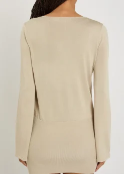Gema knit mini wrap dress