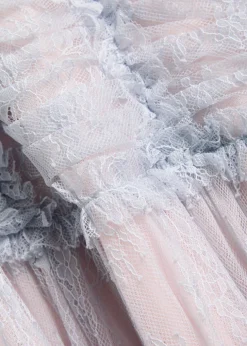 Gigi lace one-shoulder tulle gown