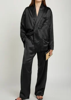 Gilbert double-breasted silk jacket