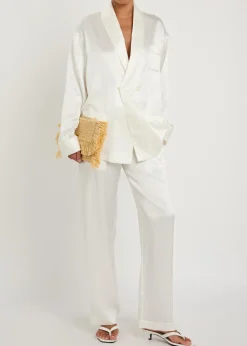Gilbert double-breasted silk jacket