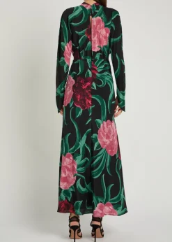 Gilda floral-print silk maxi dress