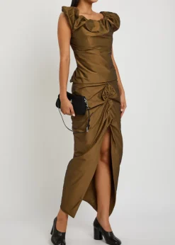 Ginnie draped cotton-blend top