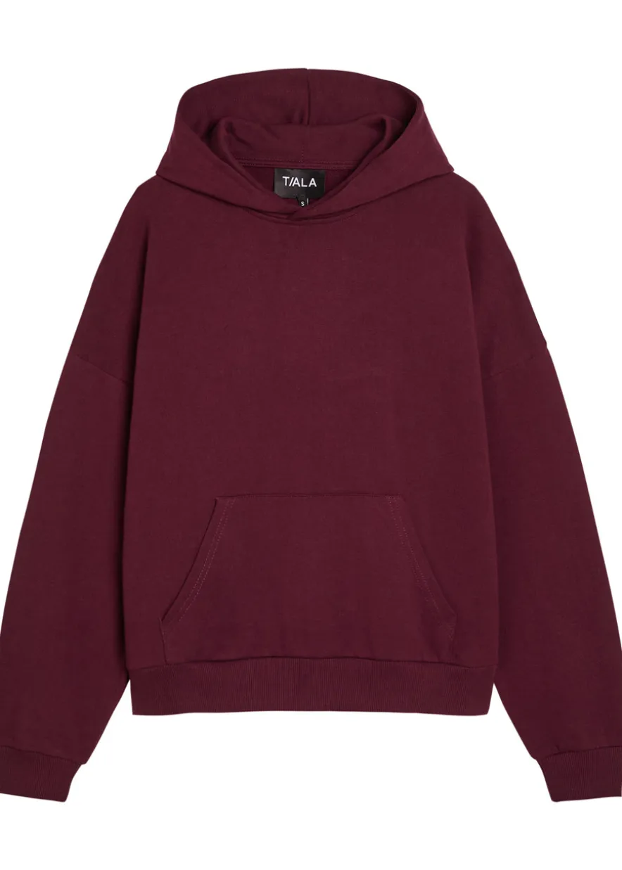 Girlfriend hooded cotton-blend sweatshirt