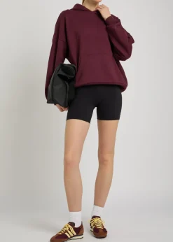 Girlfriend hooded cotton-blend sweatshirt