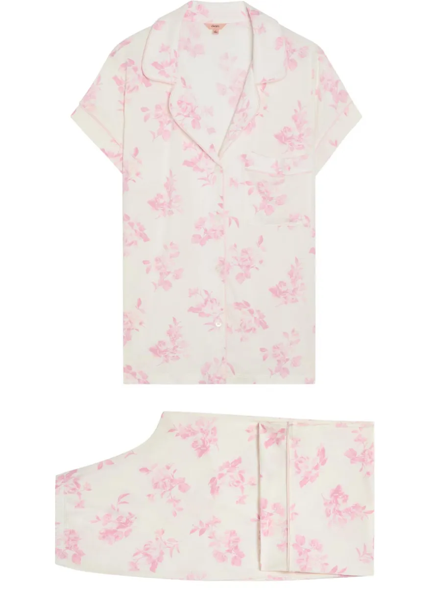Gisele floral-print jersey pyjama set