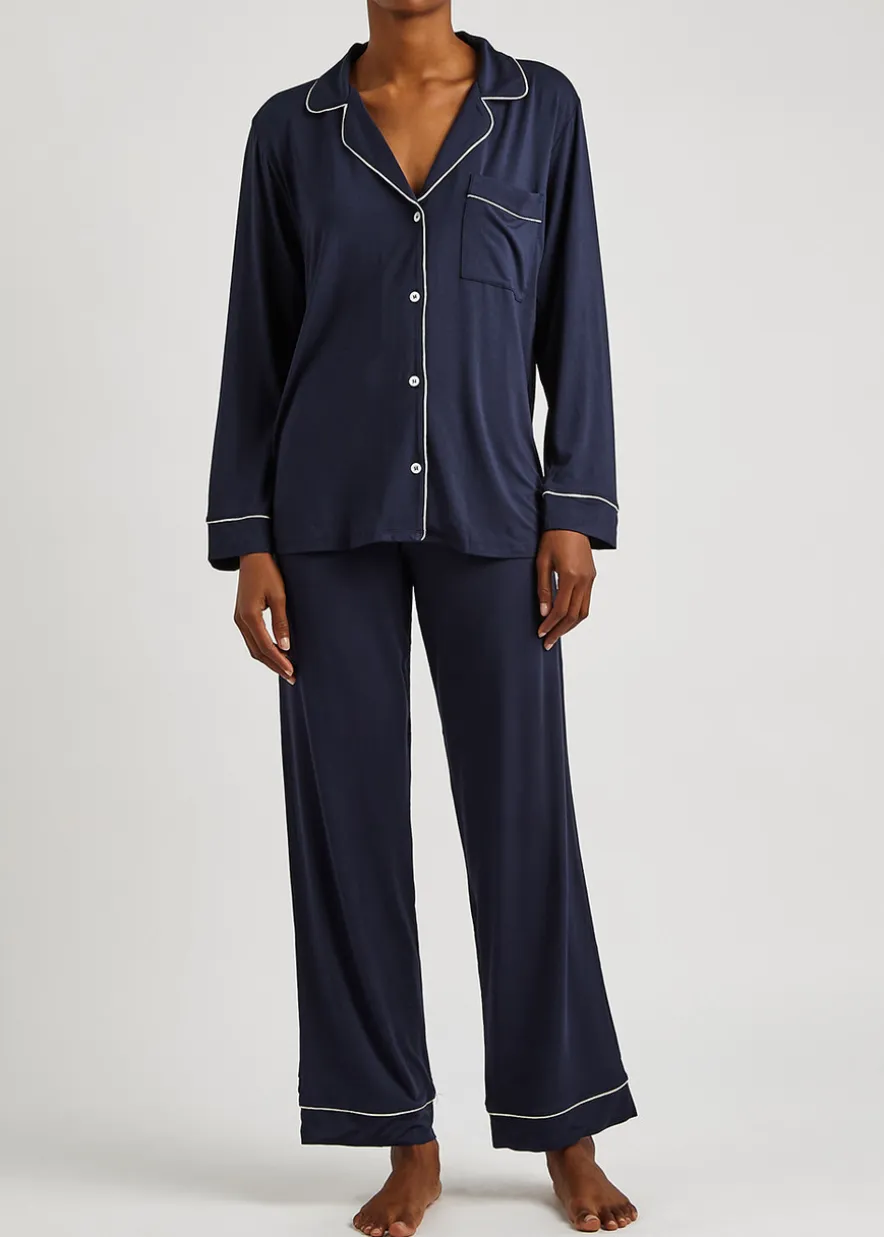 Gisele stretch-jersey pyjama set