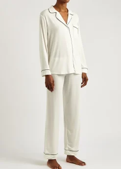 Gisele stretch-jersey pyjama set