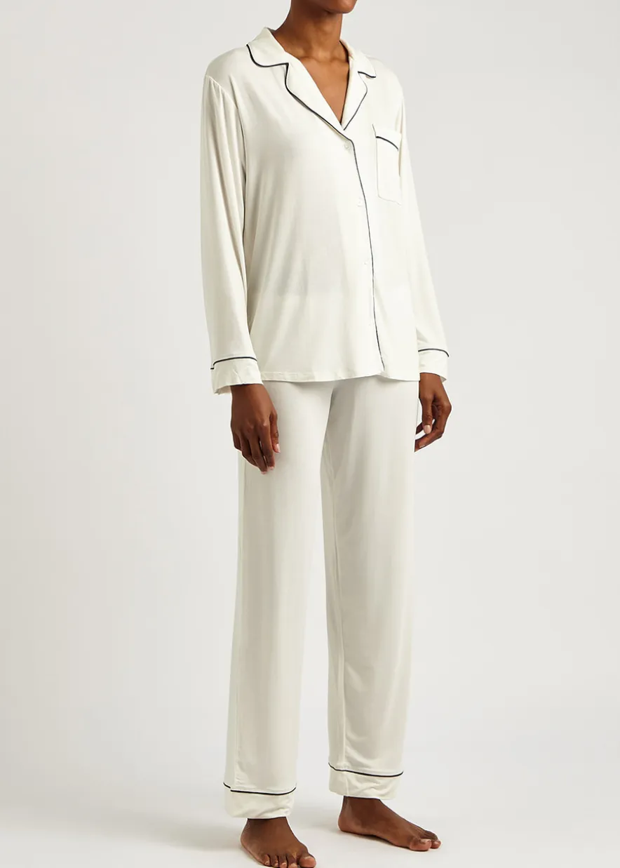 Gisele stretch-jersey pyjama set