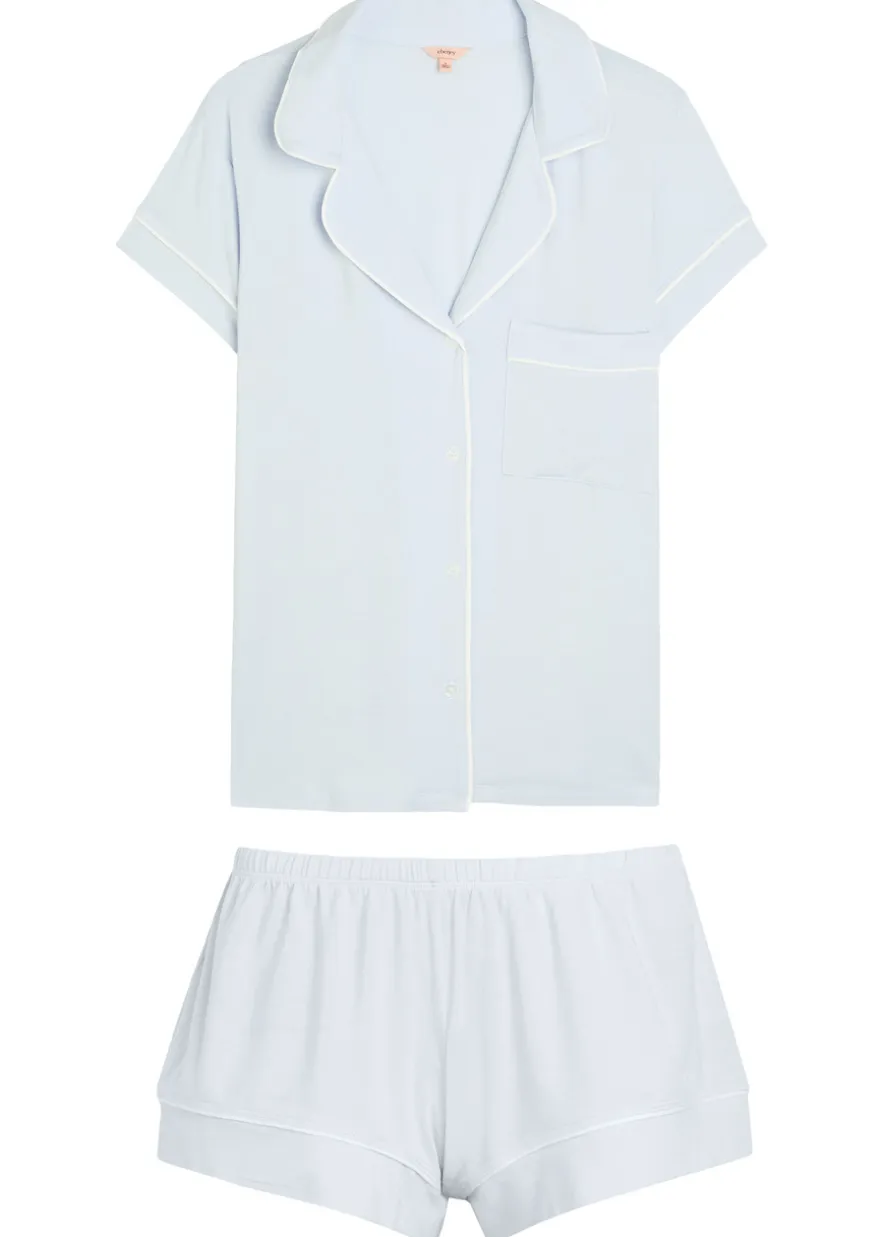 Gisele stretch-jersey pyjama set