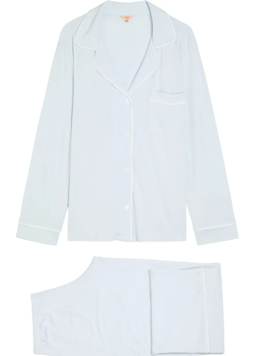 Gisele stretch-jersey pyjama set
