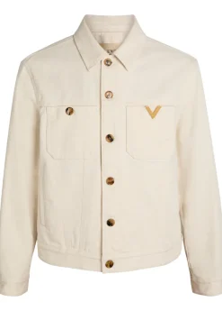 Giubbino Genio logo denim jacket