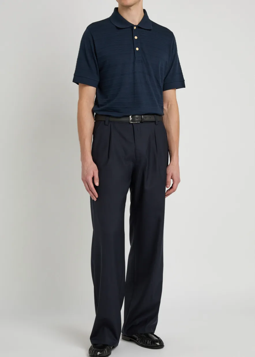 Glendale fine-knit polo shirt