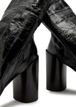 Glove 90 crinkled glossed leather ankle boots