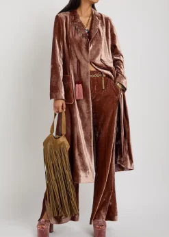 Good Butt flared-leg velvet trousers