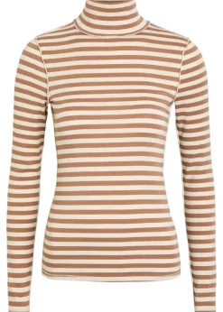 Good Good striped turtle-neck jersey top