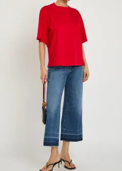 Good Waist Palazzo cropped wide-leg jeans