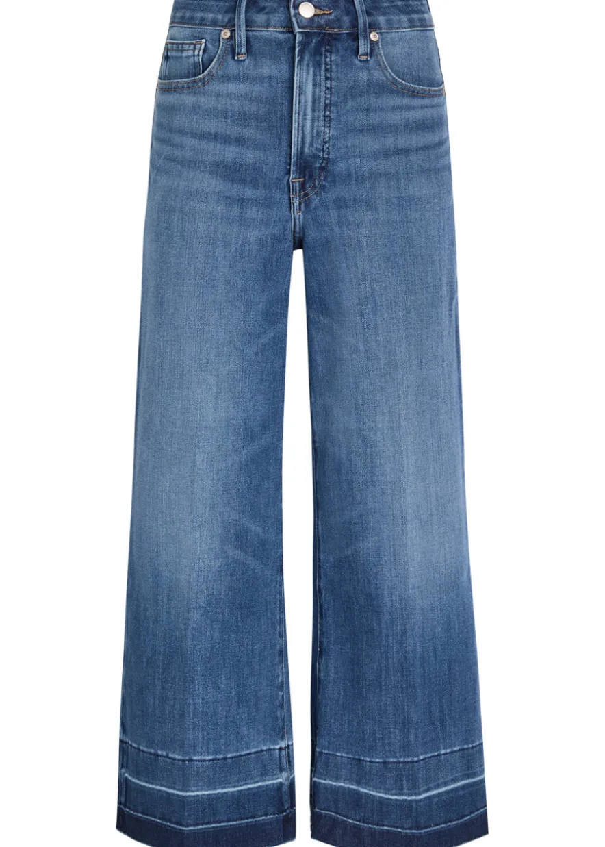 Good Waist Palazzo cropped wide-leg jeans