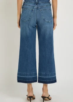 Good Waist Palazzo cropped wide-leg jeans