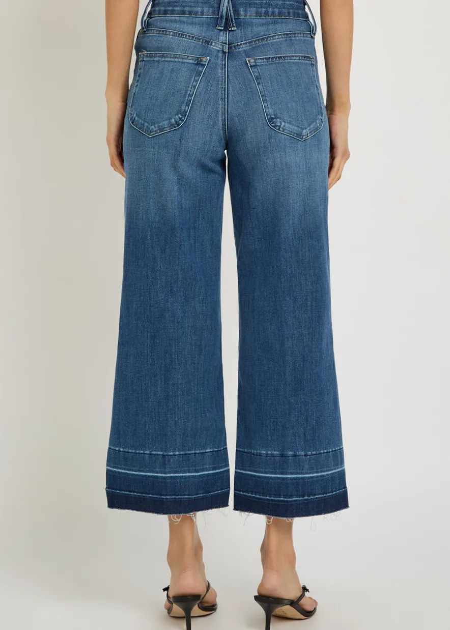 Good Waist Palazzo cropped wide-leg jeans