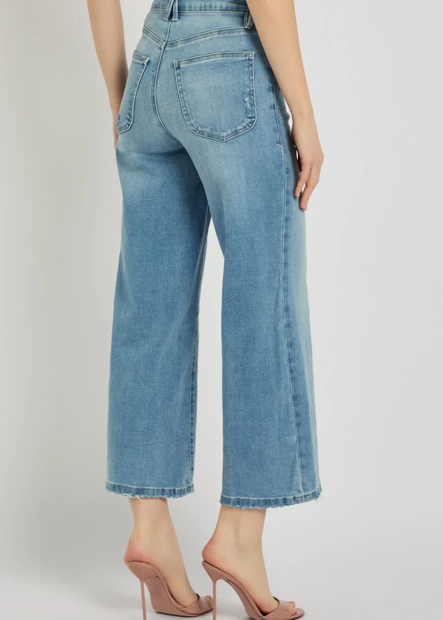 Good Waist Palazzo cropped wide-leg jeans