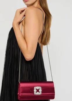 Gothisi embellished satin clutch