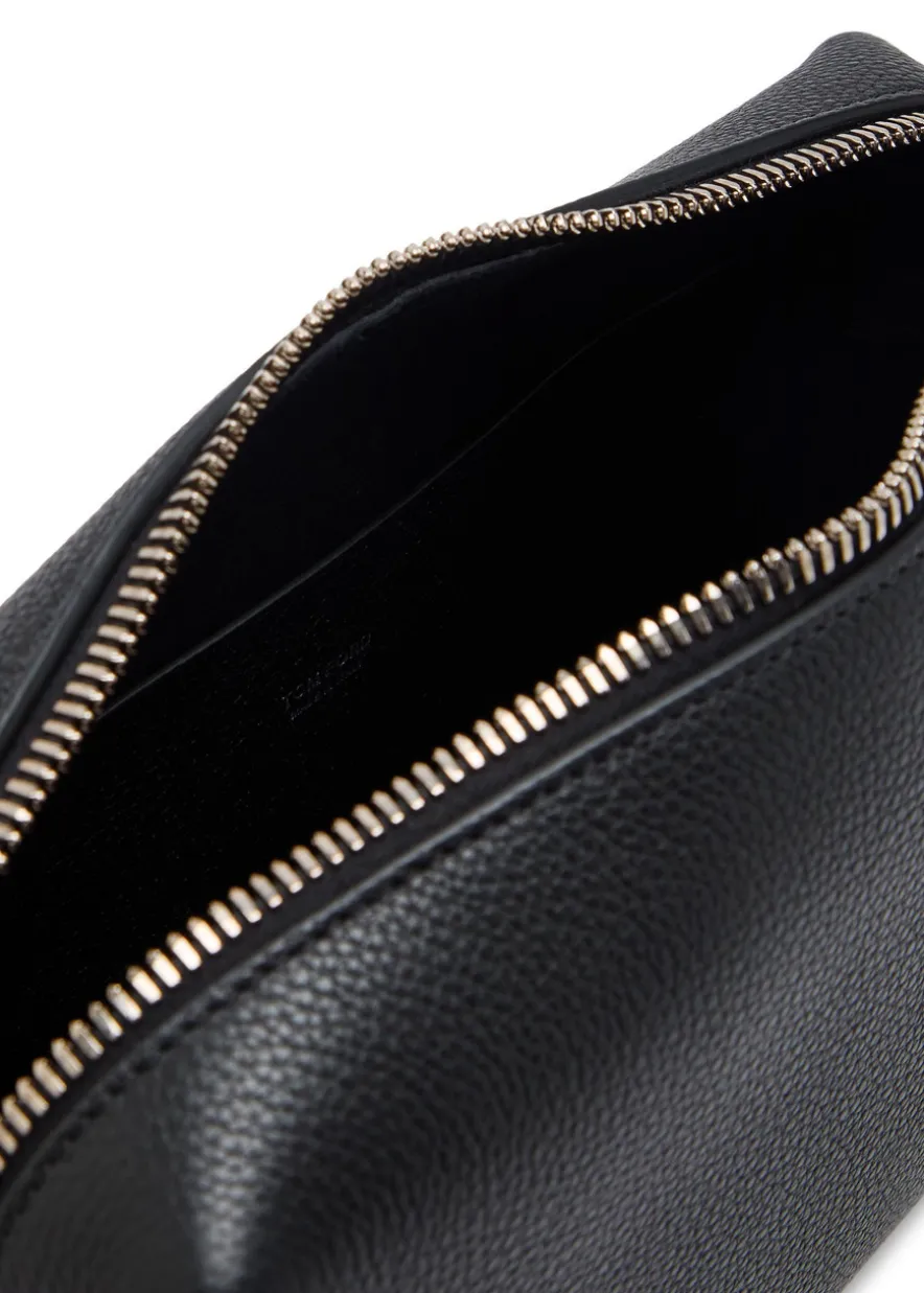 Grained leather camera bag