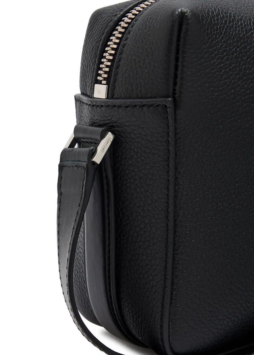 Grained leather camera bag
