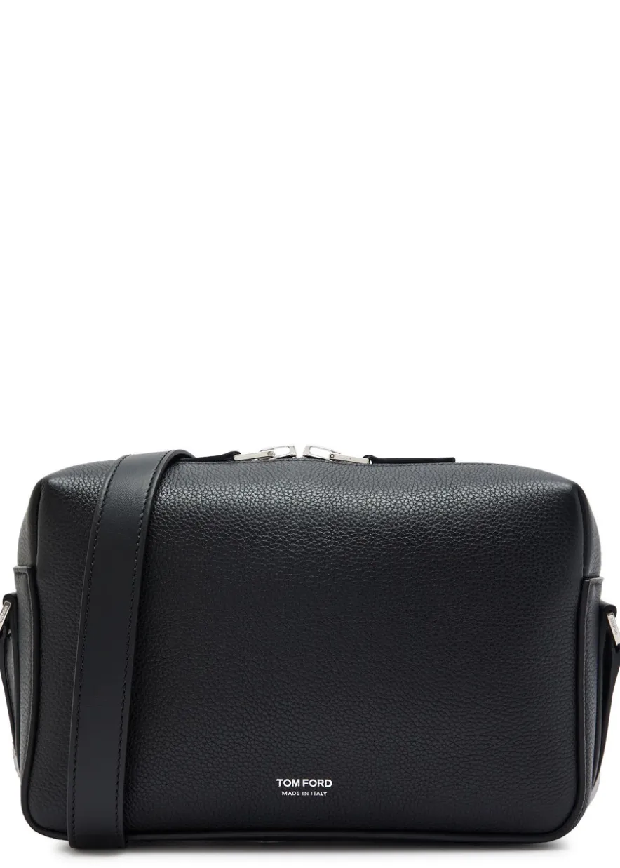 Grained leather camera bag