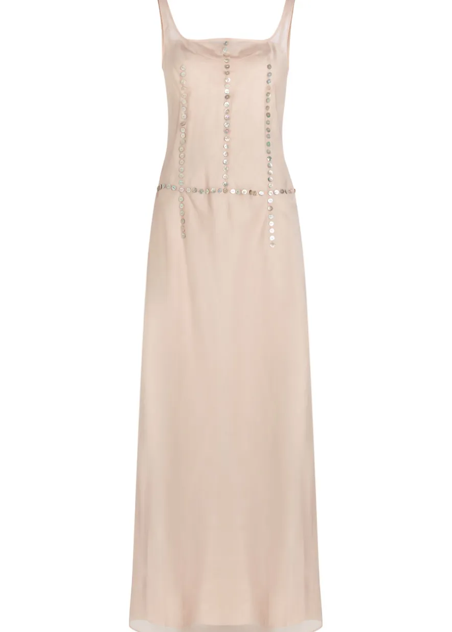 Greta embellished silk-chiffon maxi dress
