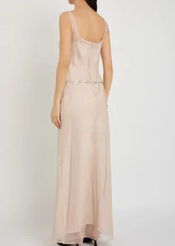 Greta embellished silk-chiffon maxi dress