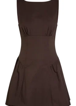 Gwen stretch-cotton poplin mini dress