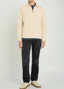 Half-zip cotton-blend sweatshirt