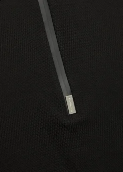 Half-zip piqué cotton shirt
