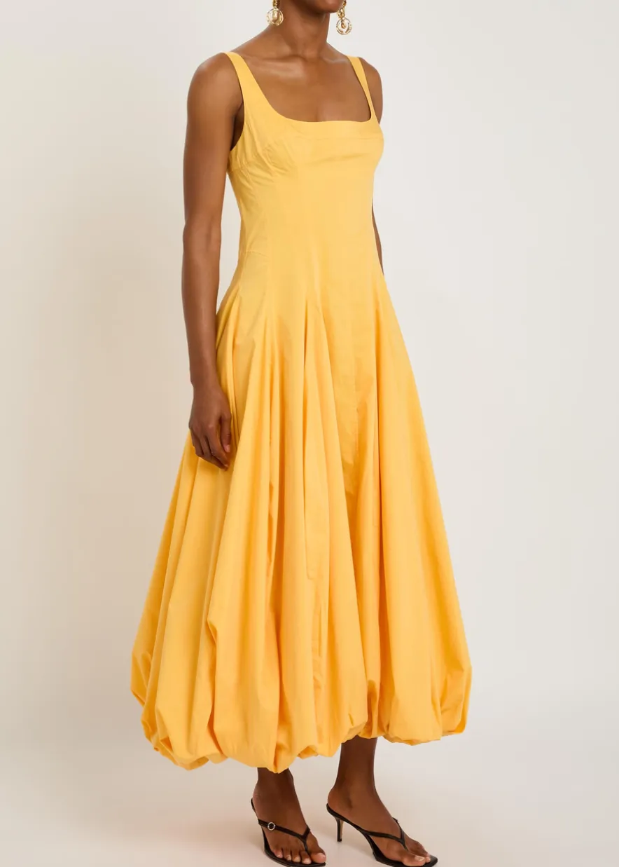 Hally cotton-blend poplin midi dress