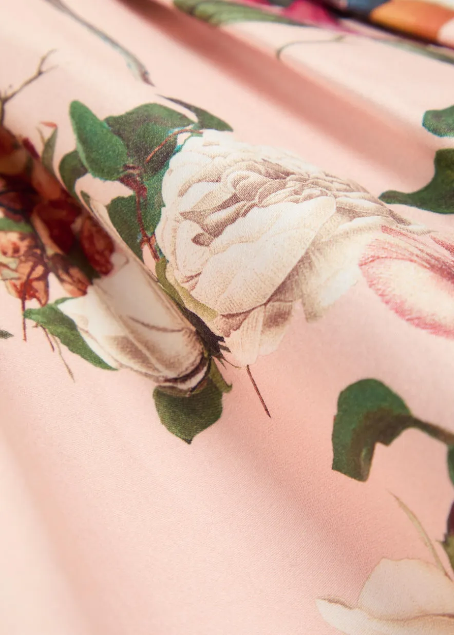 Hana floral-print stretch cotton-sateen midi dress