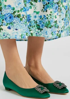 Hangisi 10 silk-satin flats